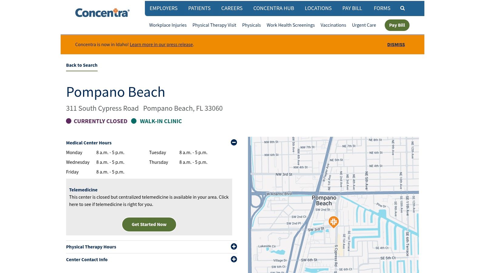 Concentra Urgent Care – Pompano Beach (Occupational Medicine)