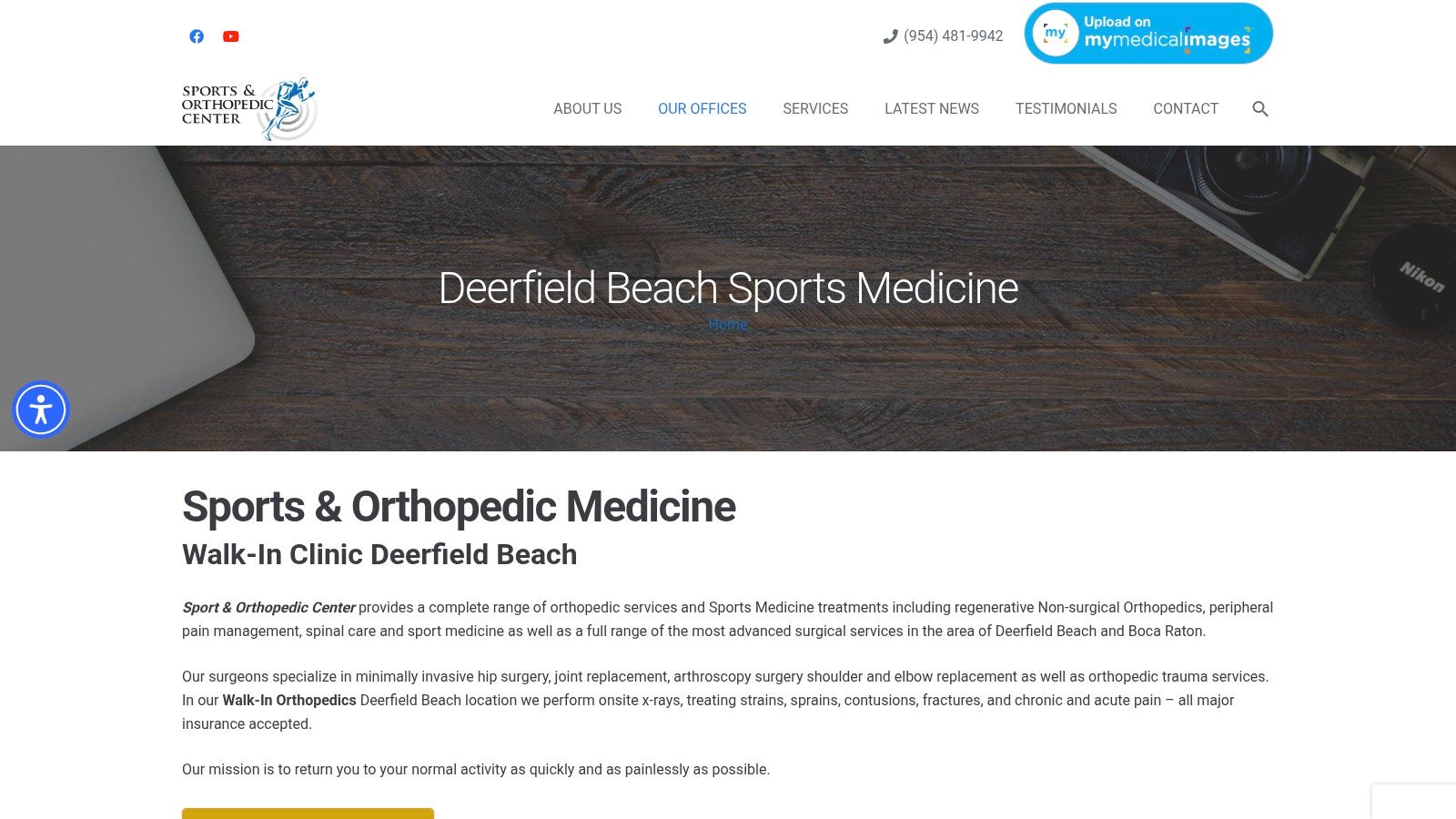 Sport & Orthopedic Center – Deerfield Beach (Walk‑In Orthopedics)